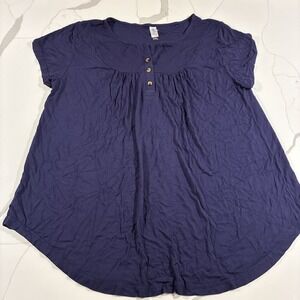 Amiclos Women's Top Purple Soft Short Sleeve Plus Size 2XL